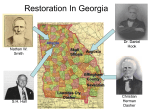 Restoration In Georgia - The Restoration Movement