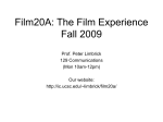 Film20A: The Film Experience Fall 2007