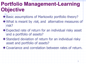 Portfolio Theory