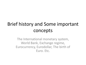 The international Monetary system note 3