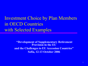 Investment Choice by Plan Members in OECD Countries with