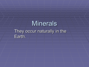 Minerals - gfoster