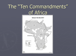 The “Ten Commandments” of Africa