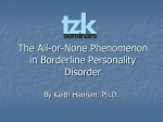 All-or-None Thinking in the Treatment of Borderline