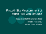 First All-Sky Measurement of Muon Flux with IceCube