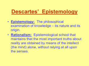Descartes` Epistemology