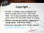 PowerPoint - Copyright of Dr Peter Jepson
