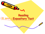 Expository Text in Reading