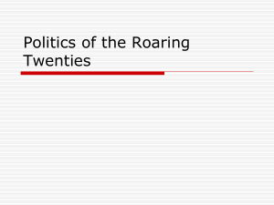 Politics of the Roaring Twenties