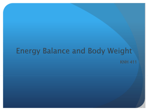 Energy Balance Lecture - Jacqueline Farralls Portfolio