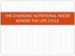 Nutrition throughout the Lifecycle Power Point