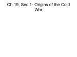 Ch.19, Sec.1- Origins of the Cold War
