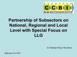 Partnership of Subsectors on National, Regional and Local Level