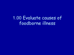 1.00 Evaluate causes of foodborne illness
