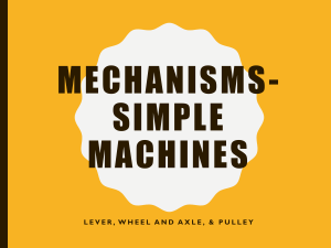 Simple Machines Lever Wheel and Axel Pulley
