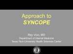 Approach to SYNCOPE - Texas Tech University Health Sciences