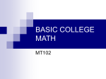 basic college math