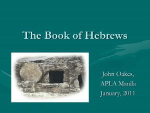 The Book of Hebrews - Evidence for Christianity