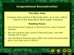 Lesson 12-2: Congressional Reconstruction