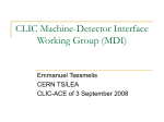 CLIC Machine-Detector Working Group