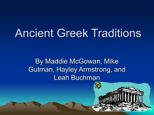 Ancient Greek Traditions - IB-English