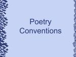 Poetry Conventions