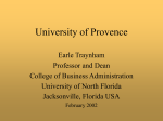 University of Provence - University of North Florida