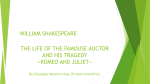WILLIAM SHAKESPEARE THE LIFE OF THE FAMOUSE AUCTOR