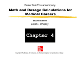 Chapter 4 Equipment for Dosage Measurement - McGraw