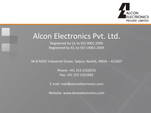 Alcon Electronics Company Presentation