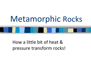 Metamorphic rocks are formed when