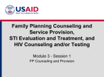 Family Planning and Counseling and Provision