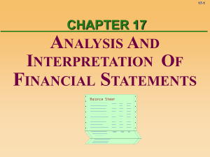 Analysis and Interpretation of Financial Statements