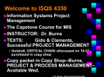 Welcome to ISQS 4350 - my Industrial-Strength Web site!