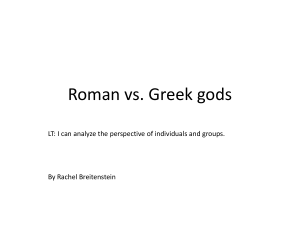 Roman vs. Greek gods - Fort Thomas Independent Schools