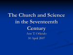 The Church and Science in the Seventeenth Century