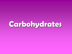 Carbohydrates - mscyr11biology