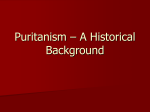 Puritanism - TeacherWeb