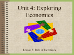 Unit 4 Lesson 5 Role of Incentives