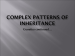 Complex Patterns of inheritance