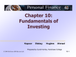 Fundamentals of Investing Chapter Fifteen
