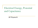 Electrical Energy, Potential and Capacitance