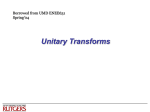 Unitary Transforms - Web Services Overview
