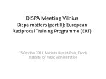 DISPA Meeting Vilnius Dispa matters (part II): European Reciprocal