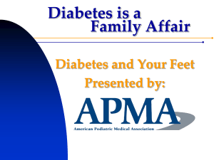 Power Point presentation showing how diabetes is a family affair