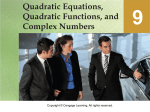 Solving Quadratic Equations Using the Square Root Property