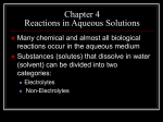 Chapter 4 Reactions in Aqueous Solutions