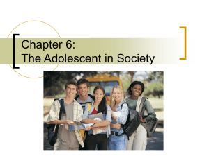 Chapter 6: The Adolescent in Society