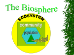 The Biosphere - kss senior science