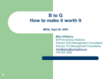 B to G How to make it worth It - Marketing Research and Intelligence
